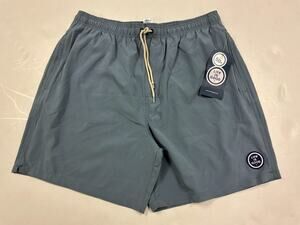 Life is Good Men's Swim Trunks Large Smoky Blue UPF 50+ Mesh Lined Board Shorts